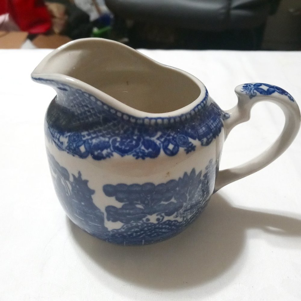 Vintage Blue Willow Creamer 1 of 2